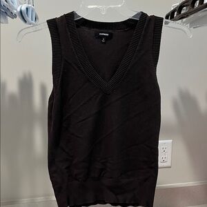 Express Dark Brown Knit Top
